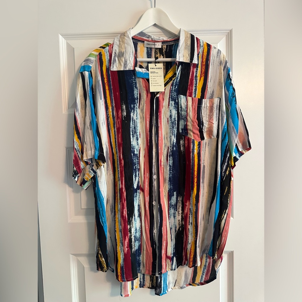Two-Sided Multicolor Striped Shirt